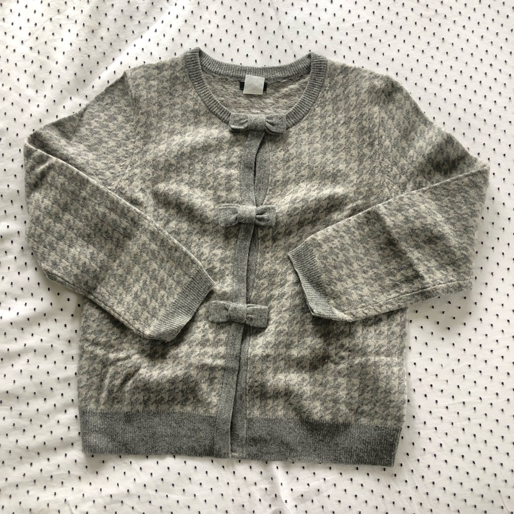 J.Crew Wool Cashmere Blend Bow Sweater